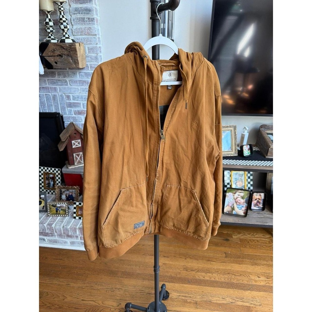 Legendary Whitetails Men's Brown Zip-Up Hoodie 2xL